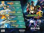 Poster promotionnel présentant la chronologie des jeux Star Fox sortis (Magasin de Nintendo New York)